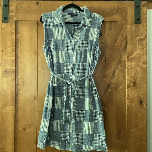 Women’s Tommy Hilfiger 100% Cotton Patchwork dress size 14 - Picture 2 of 8